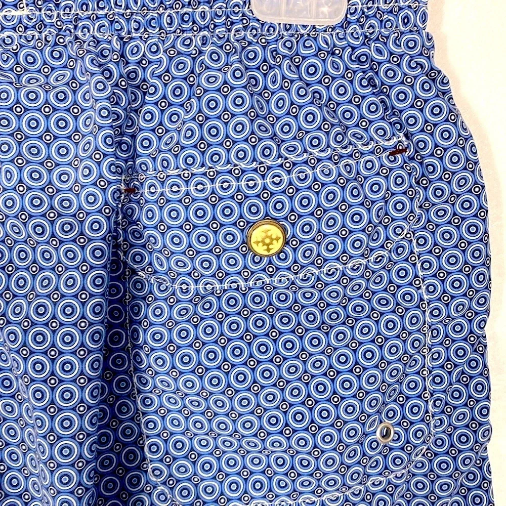 Luca RODA at The Beach (Italian Luxury Brand - Luca Roda) Blue patterned apparel